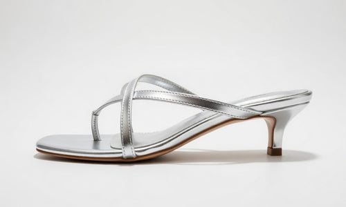 Sliver Kitten Heels
